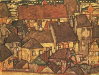 Egon Schiele Yellow City (mk12) Germany oil painting art